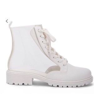 Forever 21 vinyl combat boots